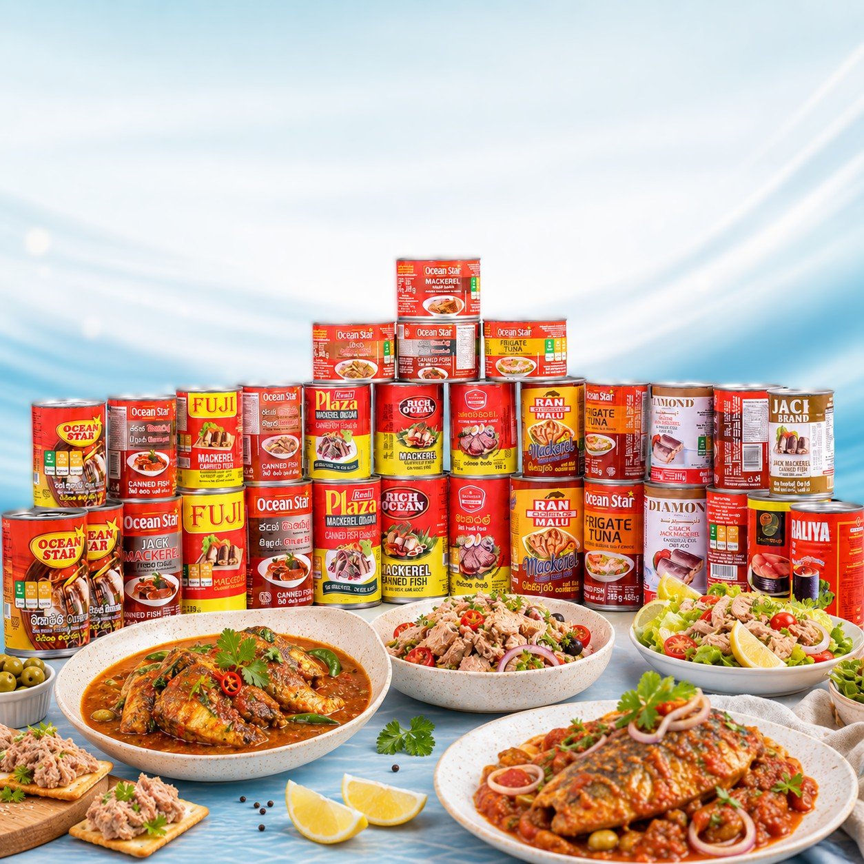 Ocean Foods canned fish product range