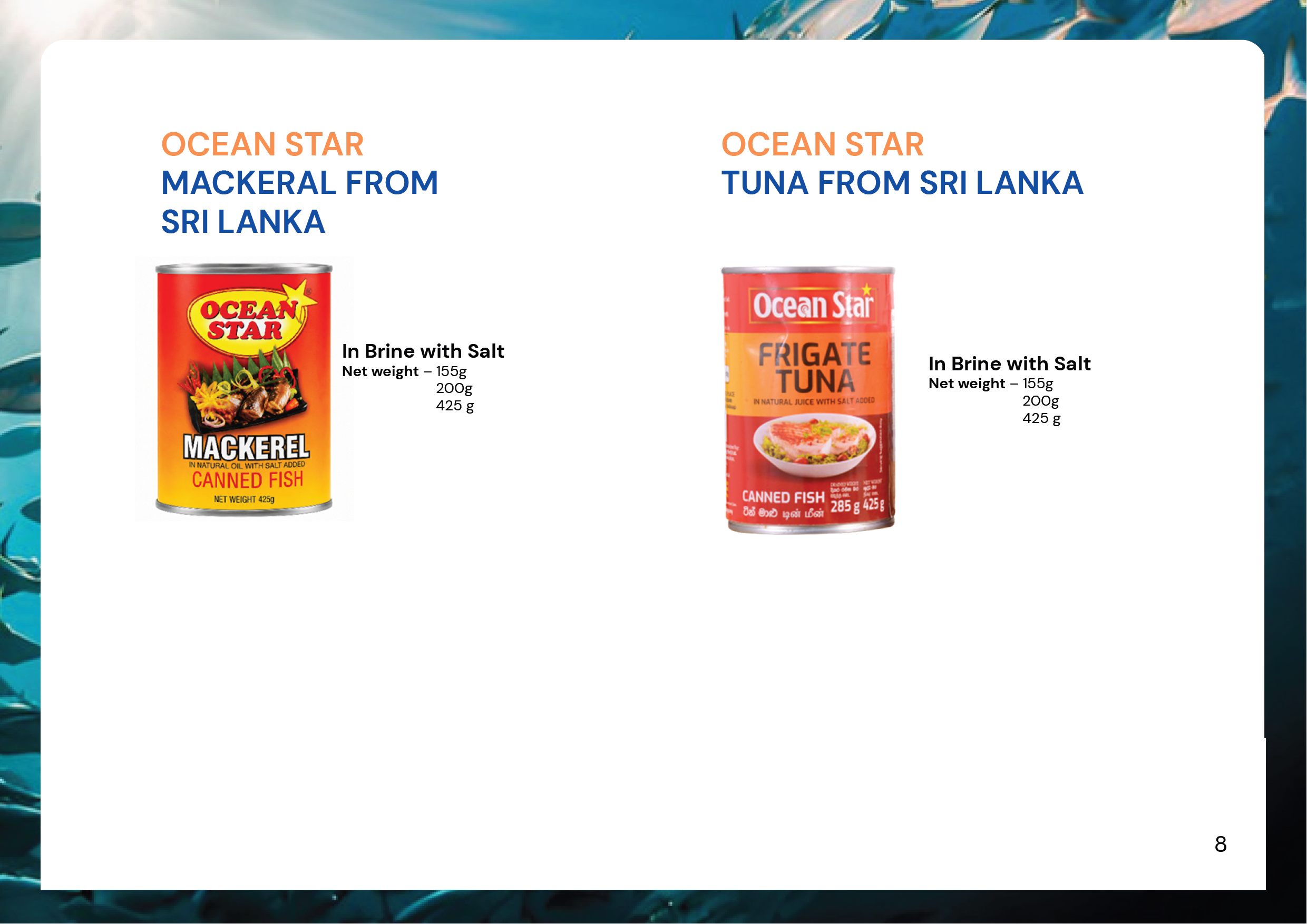 Ocean Star Mackerel and Tuna products