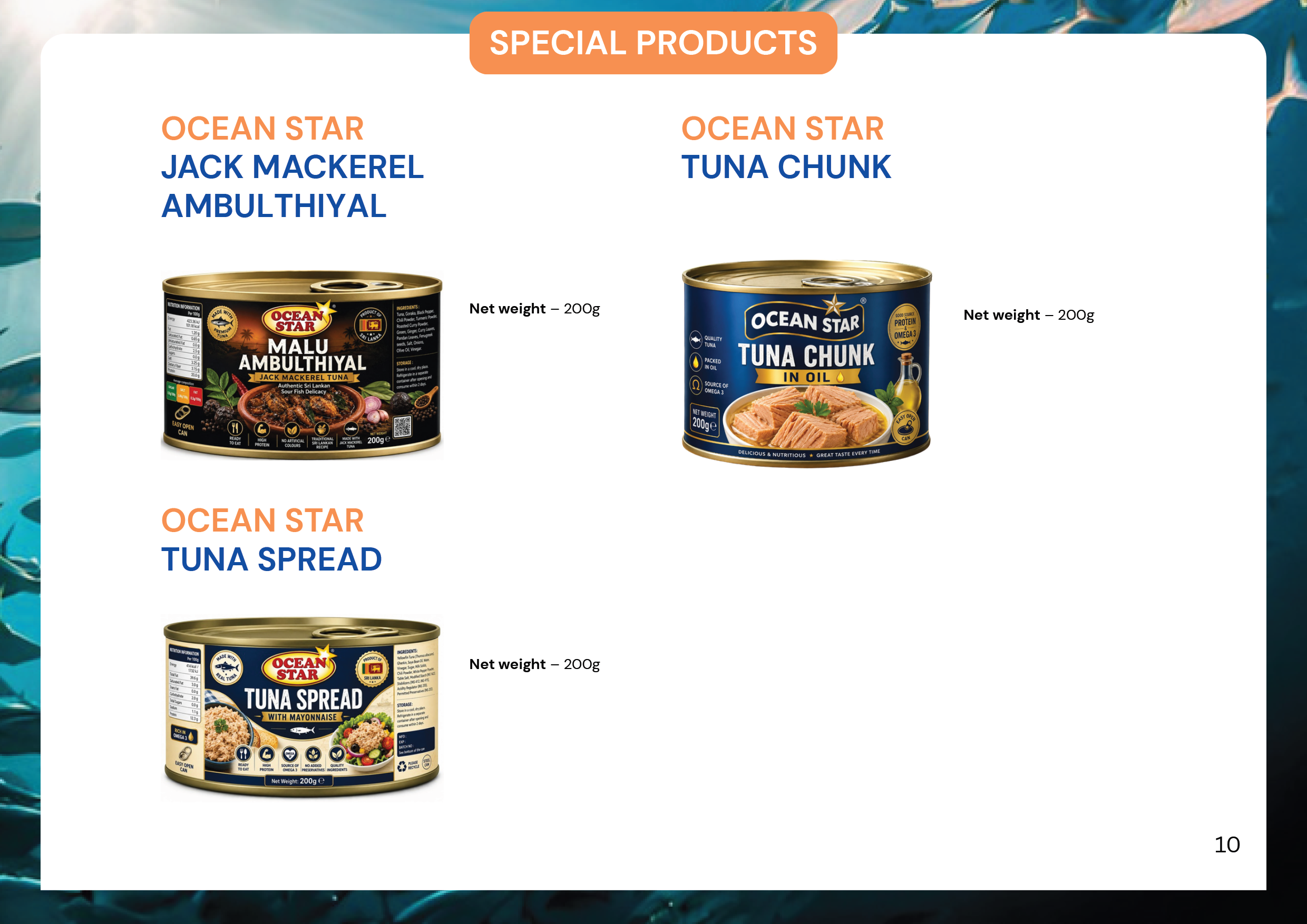 Ocean Star special canned fish products